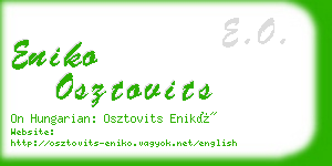 eniko osztovits business card
